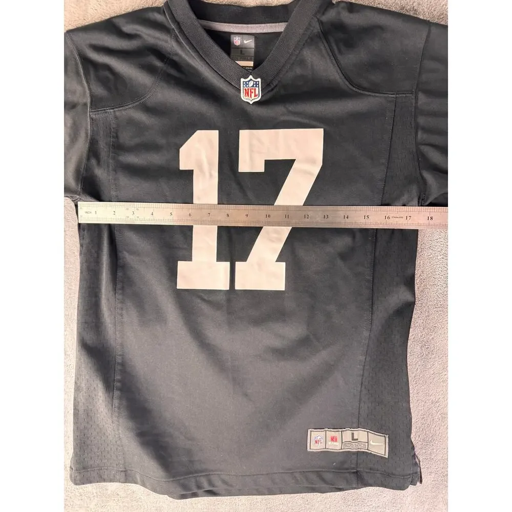 nike las vegas raiders davante adams #17 nfl jersey youth l 14/16 black